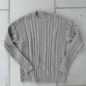 ALO Cable Knit Crew Neck Sweater